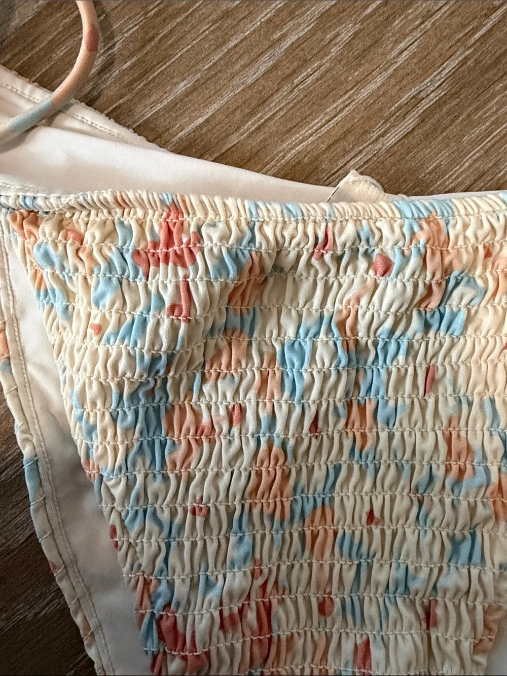 L*Space Smocked Flower Print Bikini Set Size Large Anthropologie